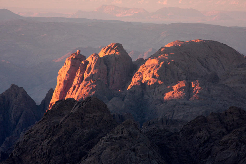 In the setting sun, Mt Sinai