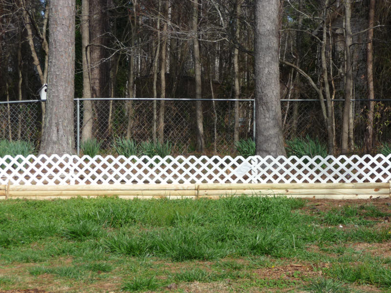 left-center of finished bed