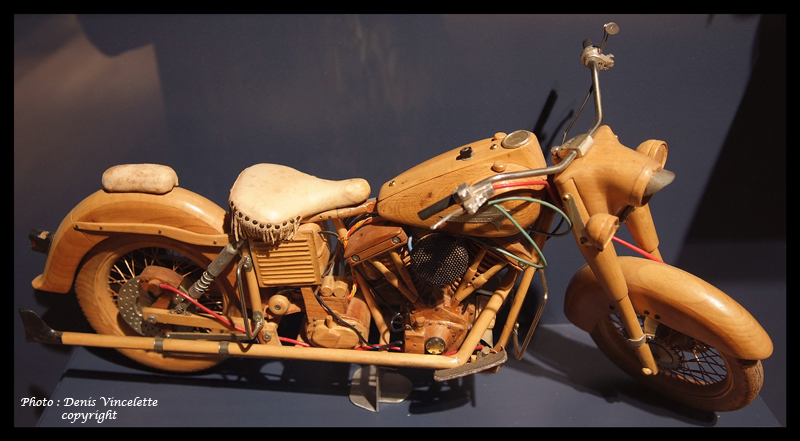 wood hand made motorcycle