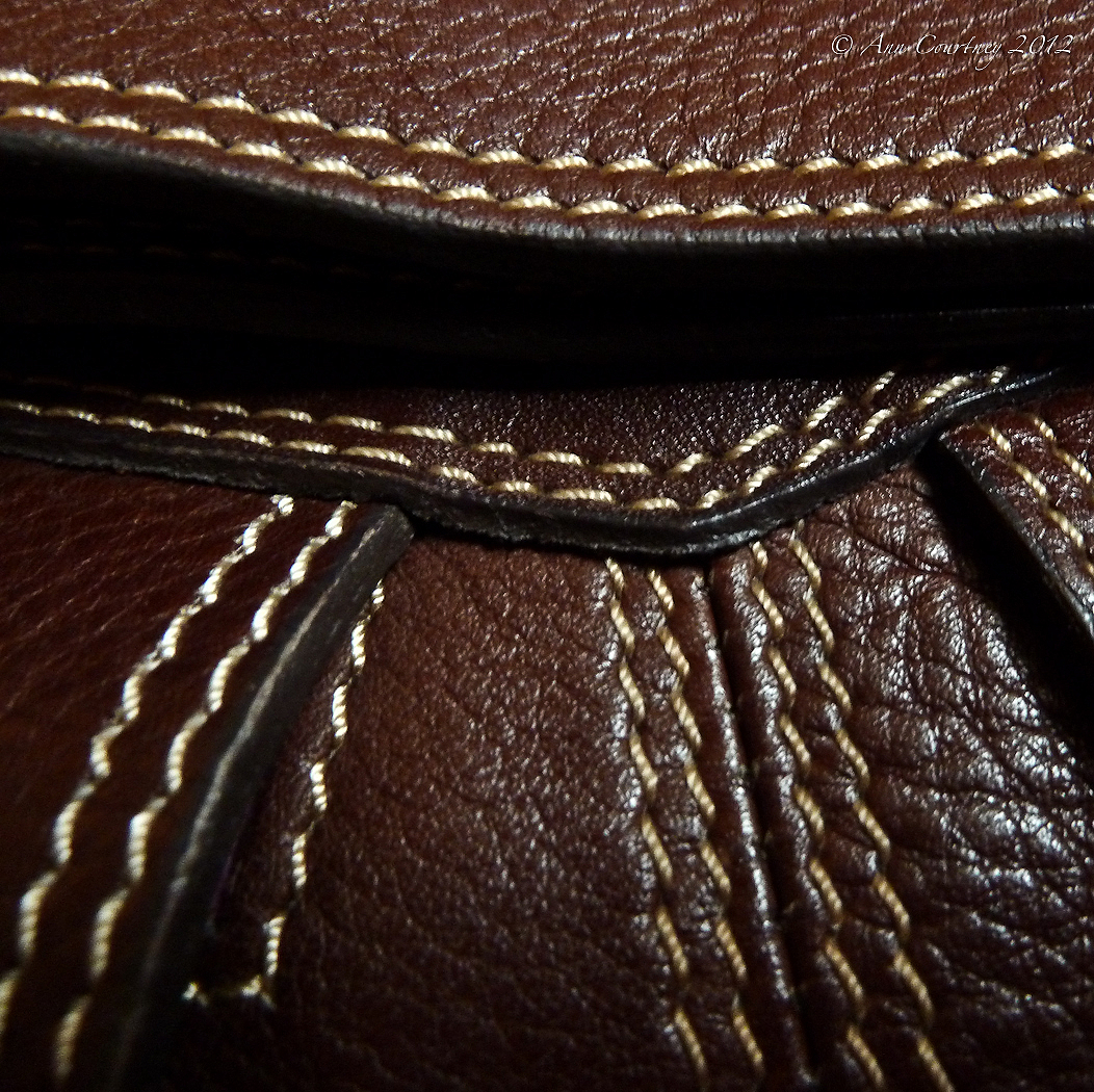 Leather and stitching