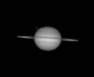 Saturn With Titan and Shadow: 2/26/09
