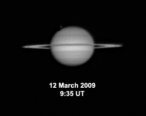 Saturn With Titan and Shadow Time-lapse: 3/12/09