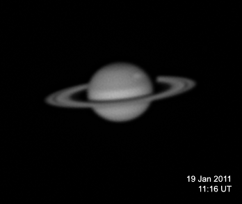 Saturn Storm Time-lapse: 1/19/11