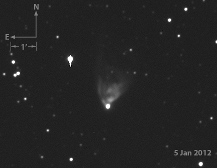 Hubbles Variable Nebula - 2 frames 13 days apart