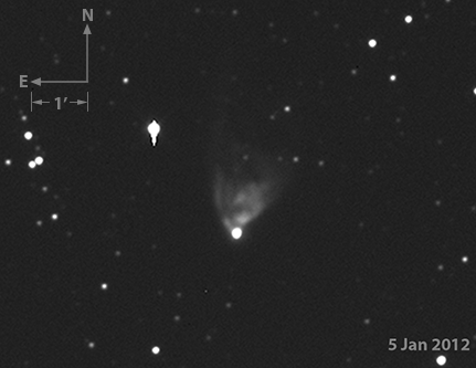 Hubbles Variable Nebula - 3 frames in 25 days