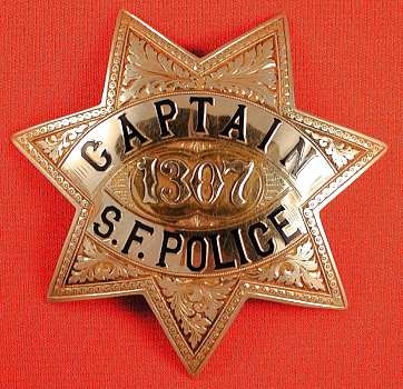antique SF Captian badge