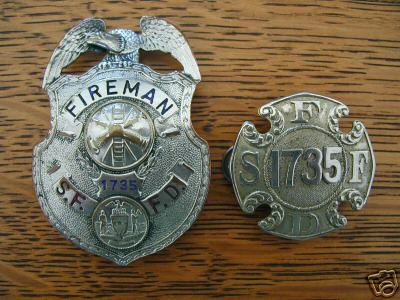 fireman badge set