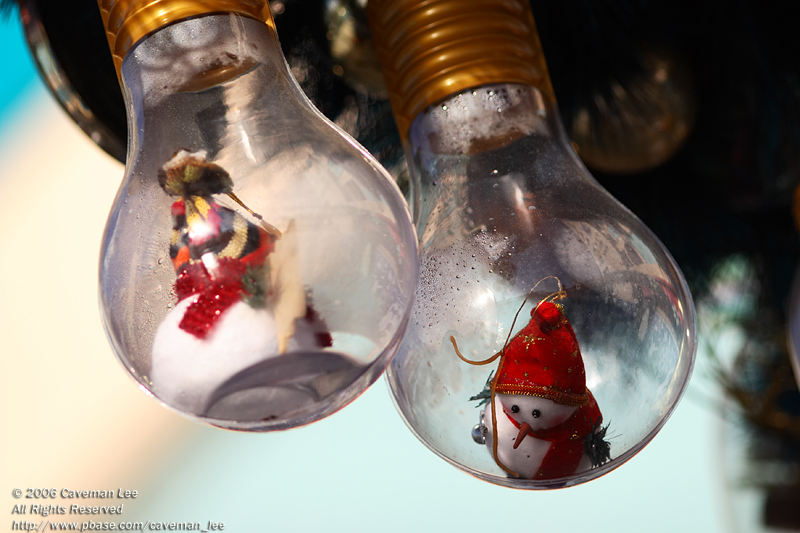 Snowman in a bulb
