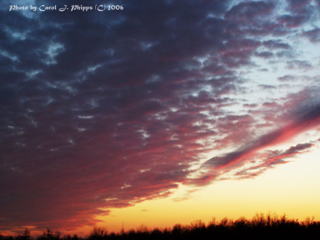 Sunset over the Ohio River.