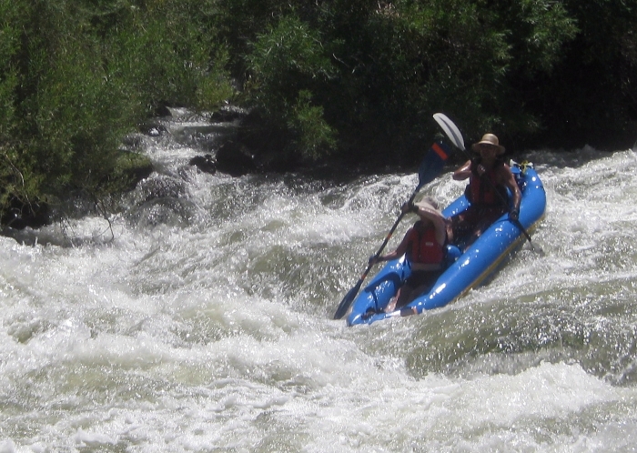 Bill Taylor and Cindy Maloney at Mothers Rapid on Cache Creek