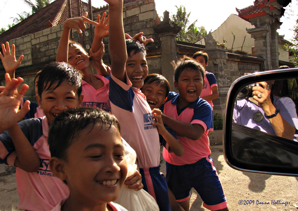 Kids walking home from school