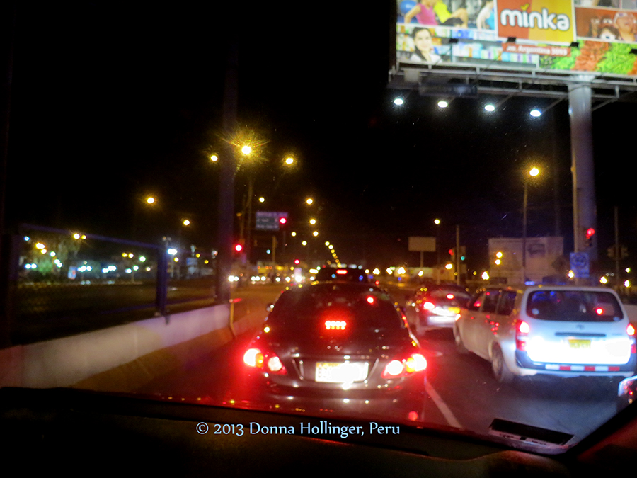 Driving into Lima from Airport