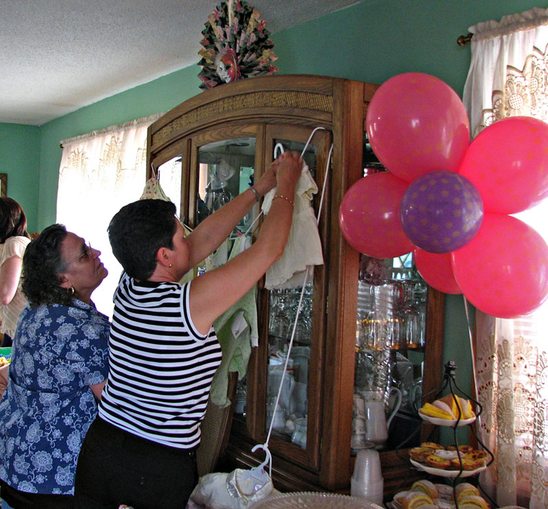 Decorating for the baby shower