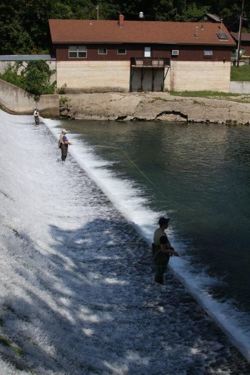 water over the dam