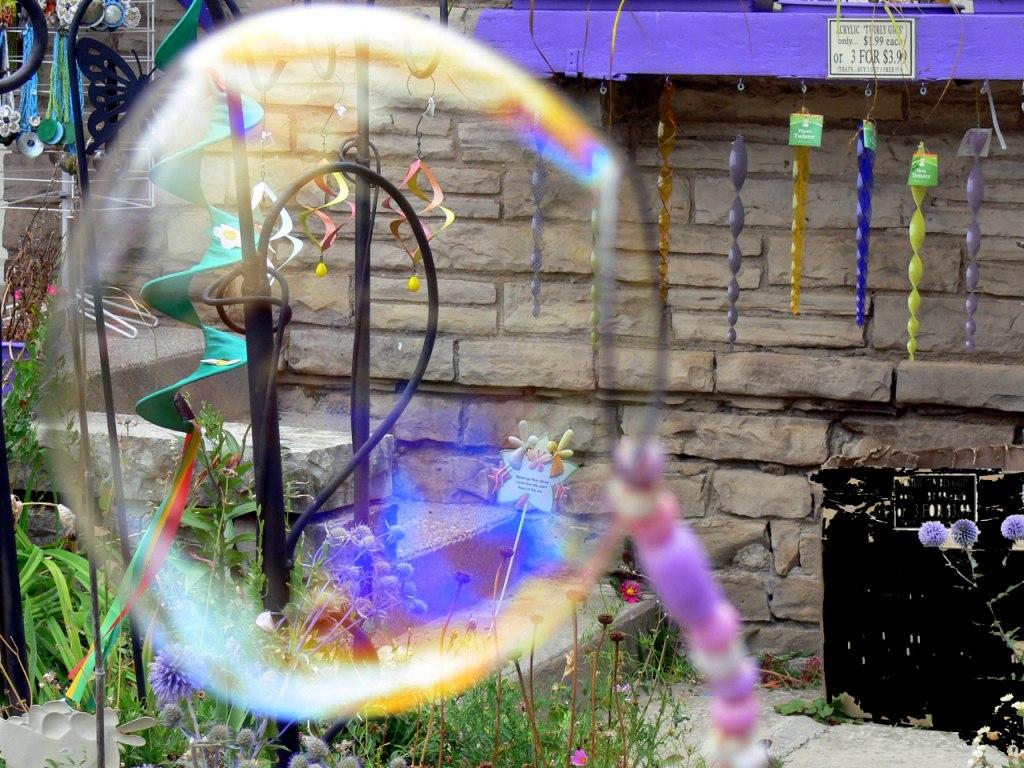 Blowing bubbles....