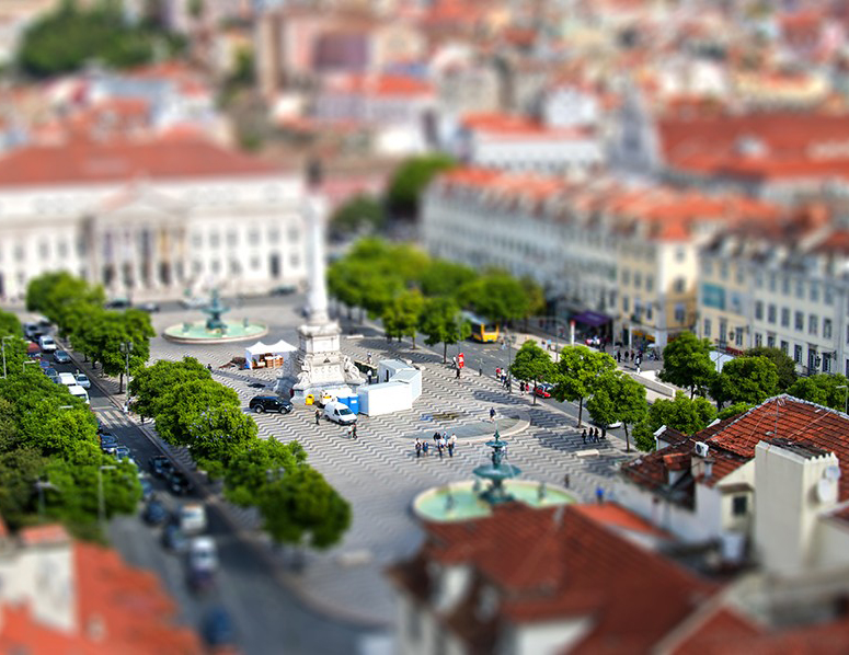 Lisbon Plaza tiltshift