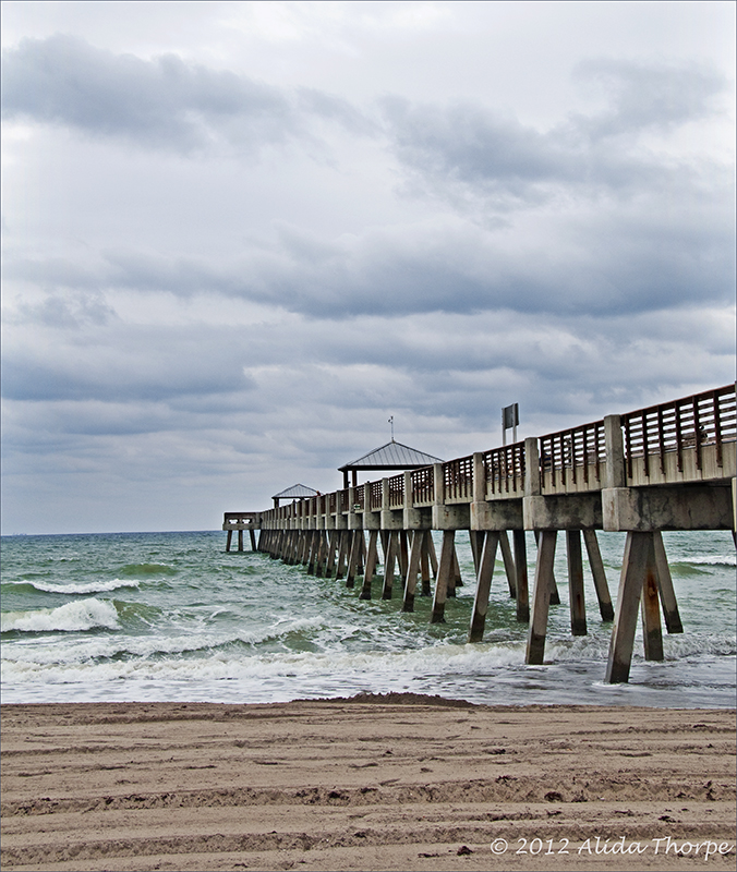 stormy pier