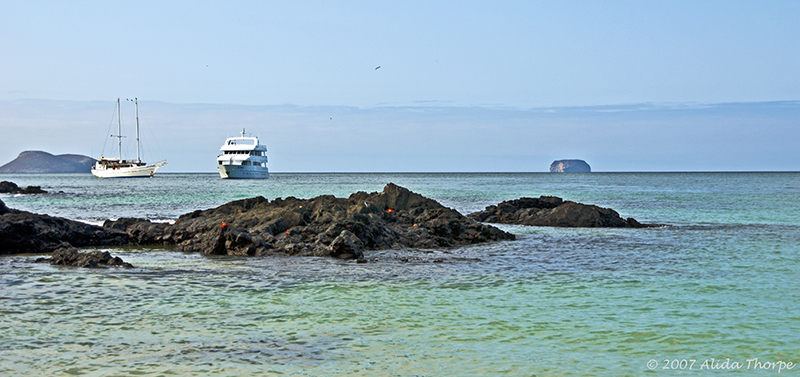 two boats, Galapagos Islands