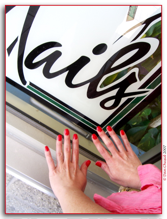 Red Nails At Sunset