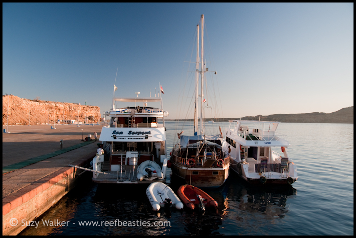 Sunset on boats