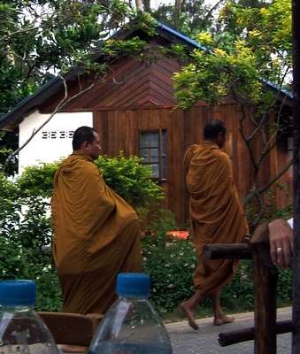 Every Morning at 8am, Monks walk by.