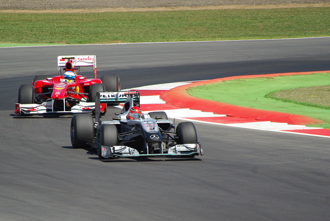 Michael Schumacher, Mercedes & Fernando Alonso, Ferrari