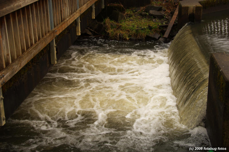 Water over the dam