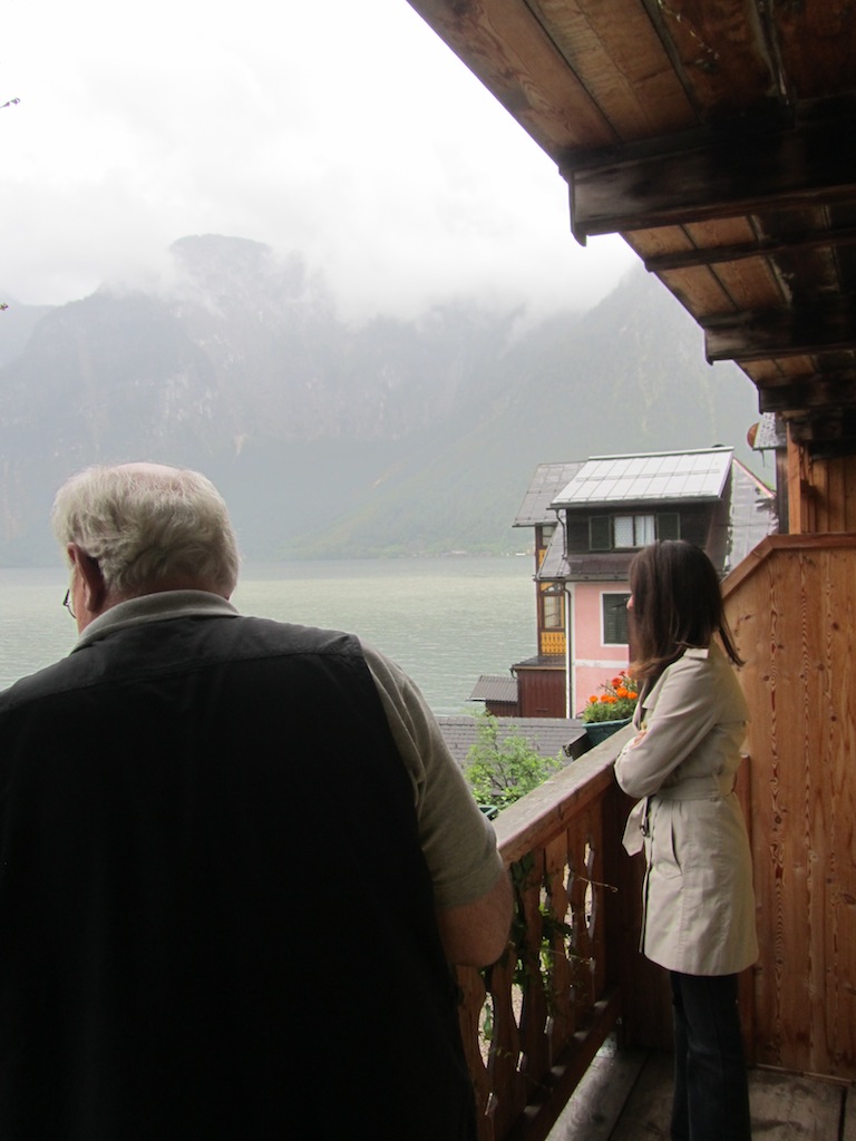 at our apartment on the lake, taking in the views