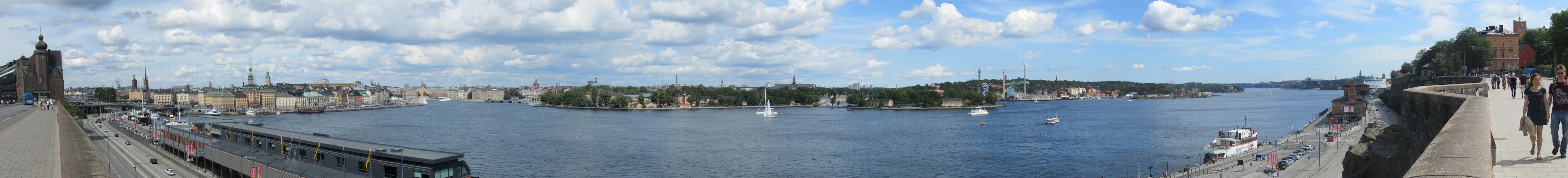 pano: Stockholm harbor from Sdermalm
