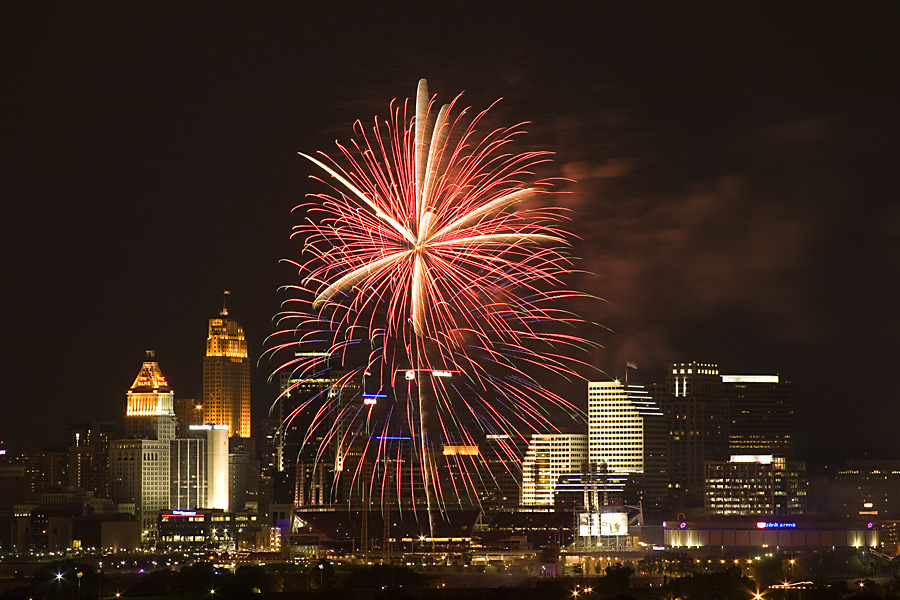 FIREWORKS ABOVE GREAT AMERICAN BALLPARK