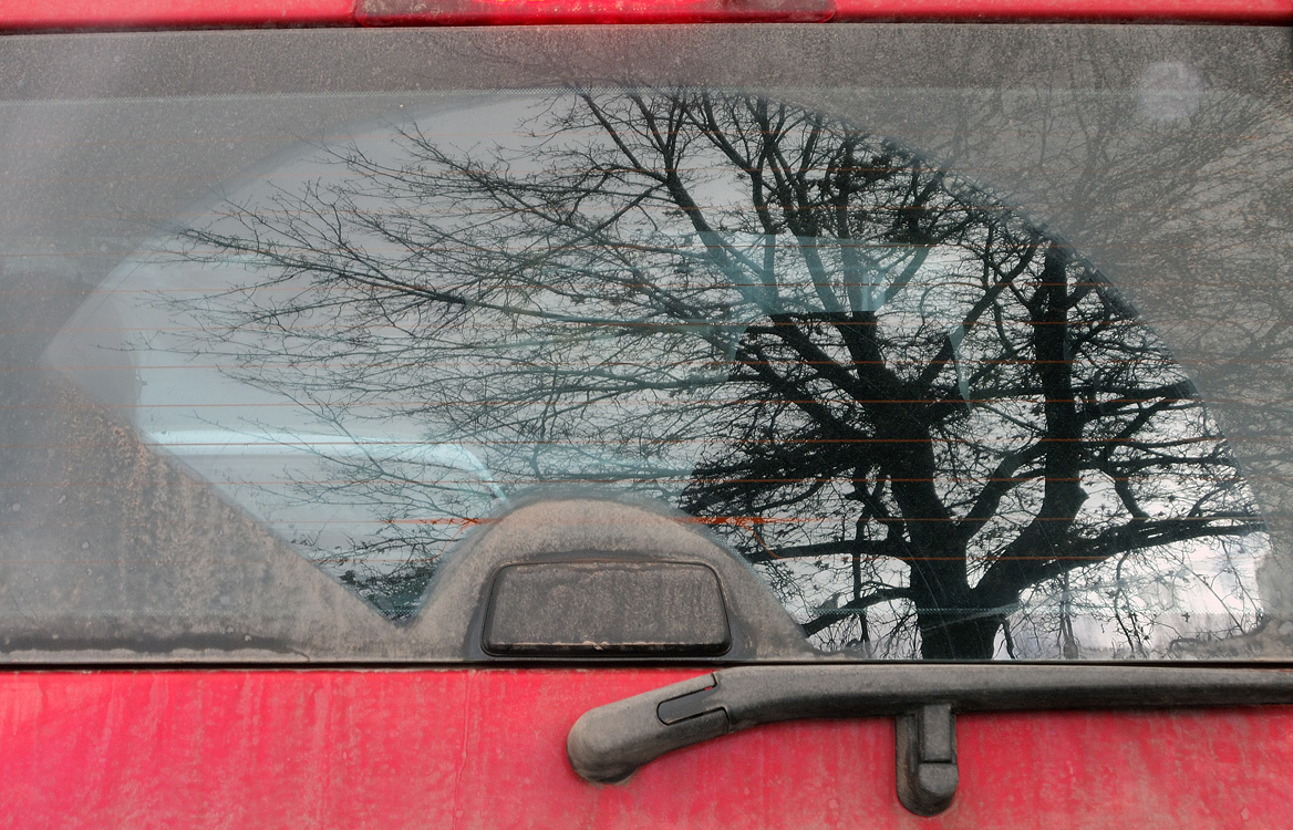 reflection at the stoplight