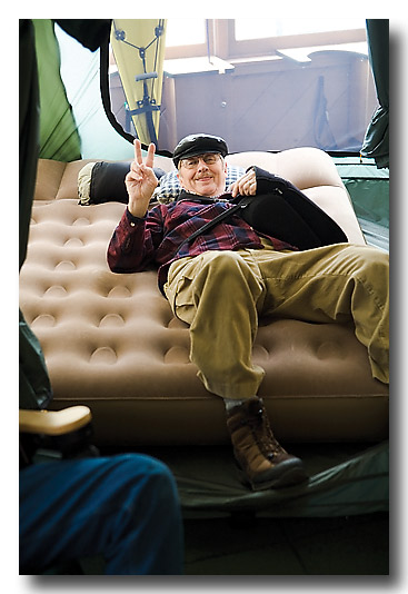 March 14: We go to LLs to check out the tents.