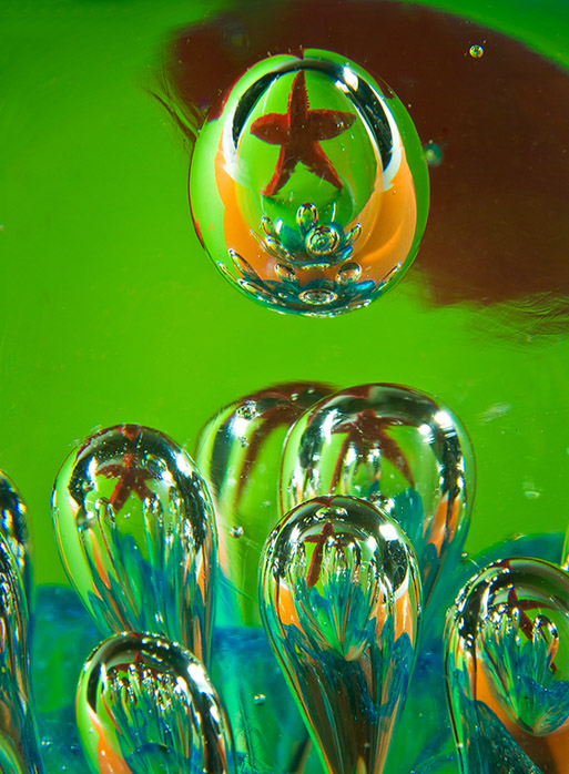 The red star in the bubble
