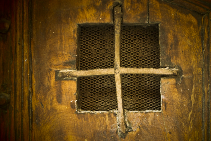 detail of a medieval door