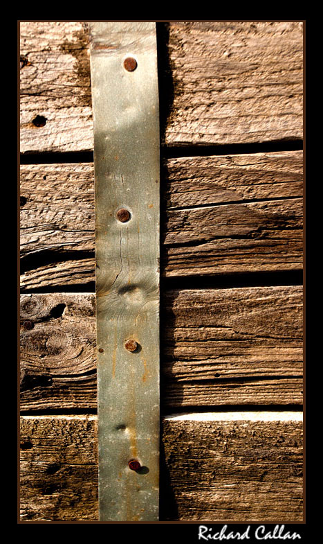 Wood and metal from a cable drum