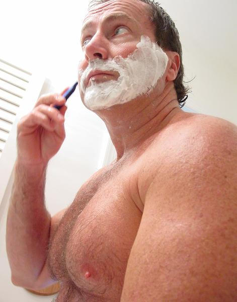 very hot hunky man shaving bathroom dads daddy.jpg