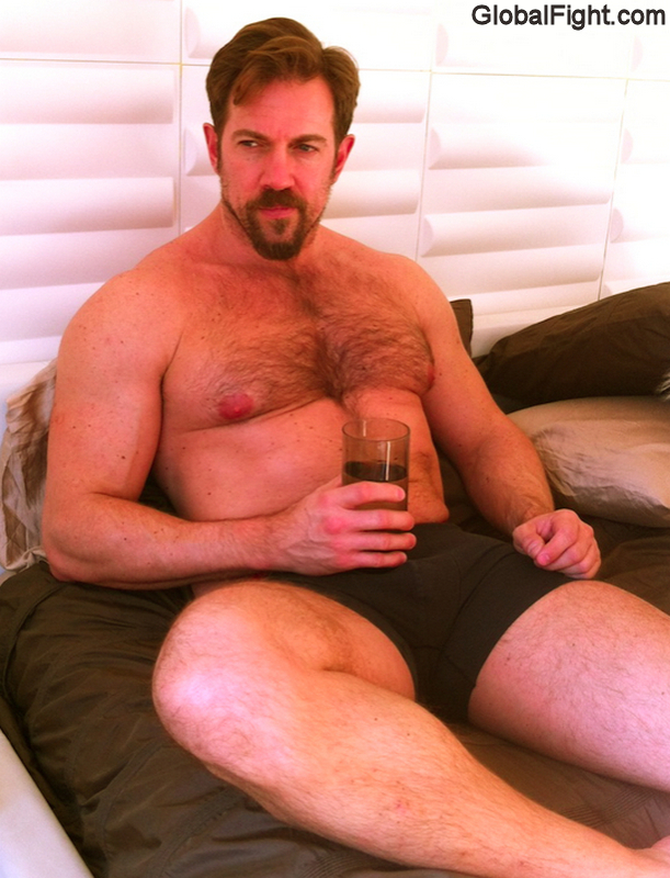 suntanning lounging daddy hairy bear hot chest deck chair pics.jpg