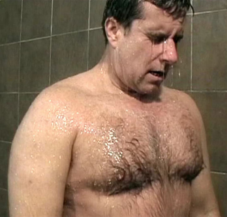 handsome daddy bear showering dripping wet.jpg