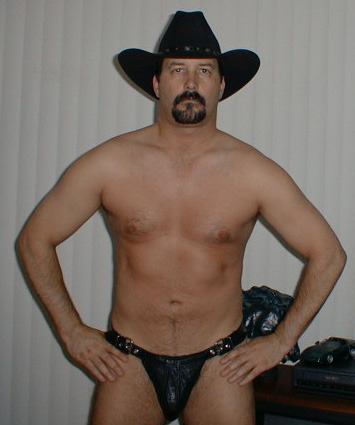 leather cowboy wearing jockstrap goatee daddie.jpg