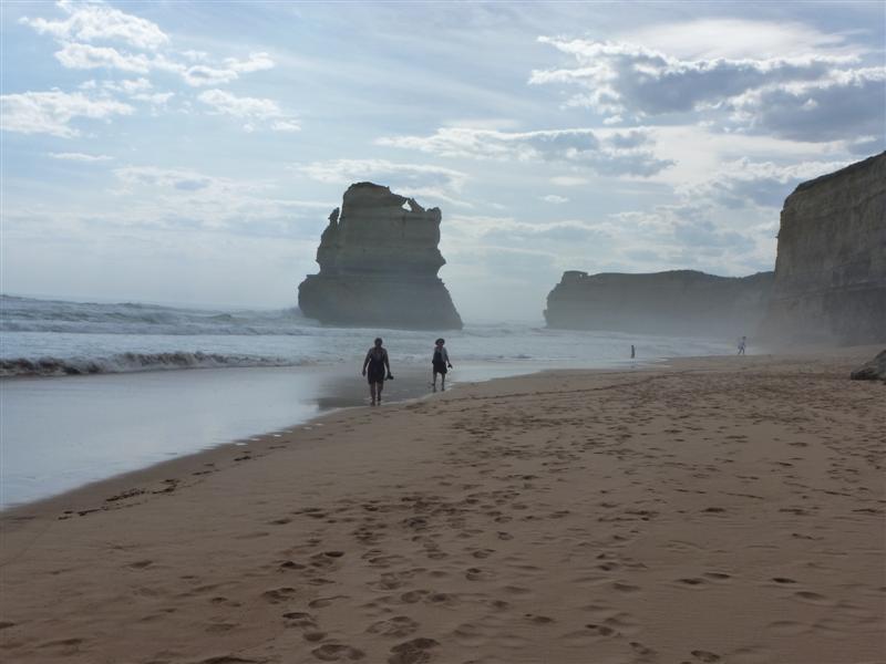 Marianne and Elaine on Gibsons beach, Port Campbell National Park