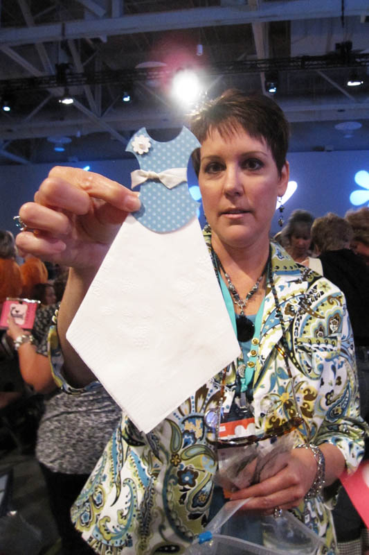 Adorable napkin dress.