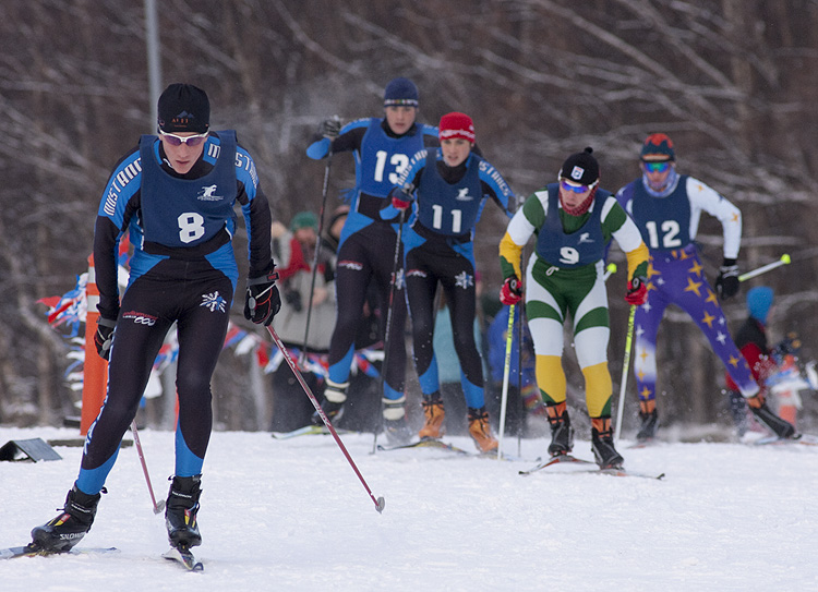 Chugiaks Ben Fitzgerald leads an early pack