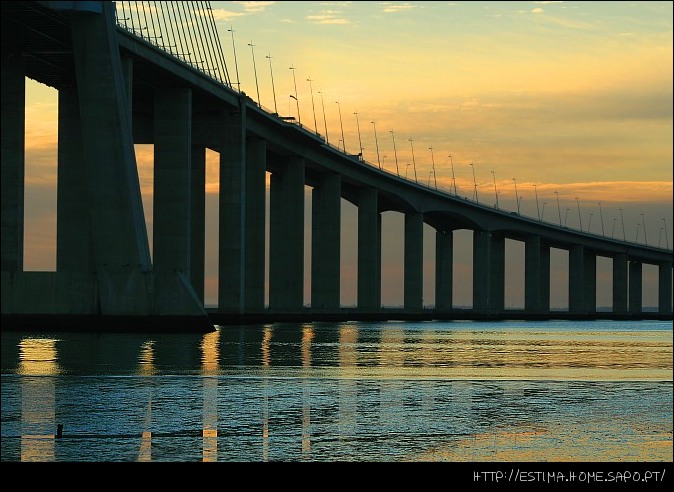 Vasco da Gama bridge at sunrise