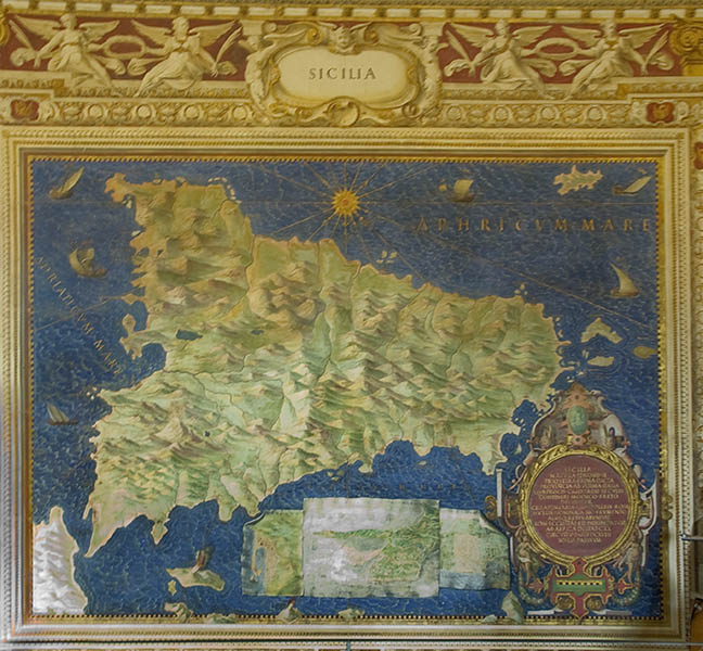 Map of Sicily in the Vatican Library