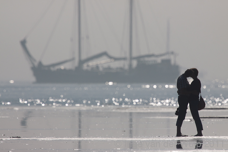 Two people at the sea