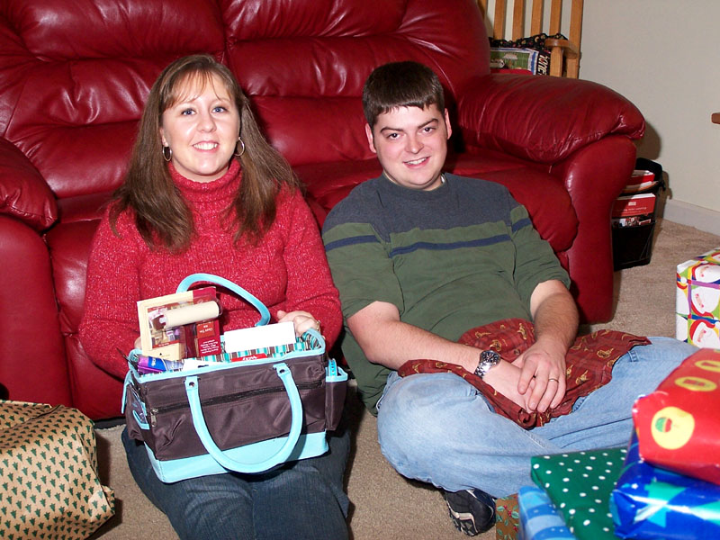 Hannah and Brandon with their Gifts