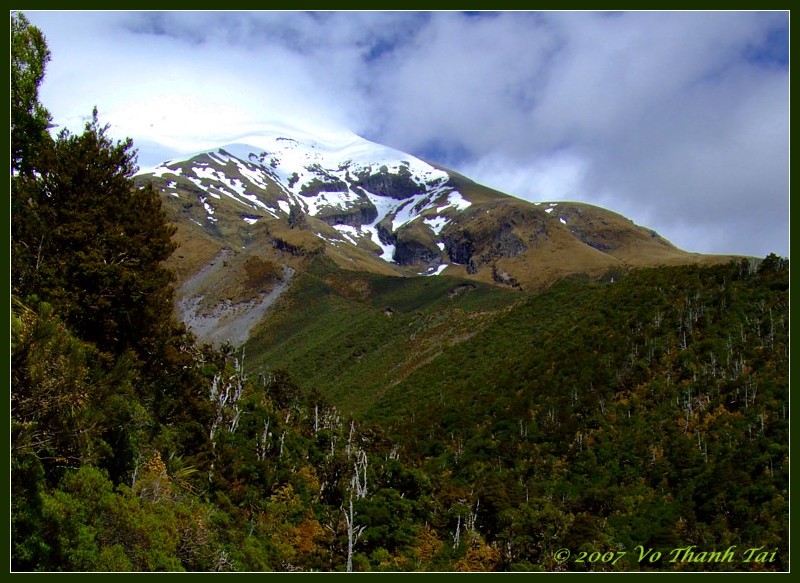 Snow top of Mt Taranaki