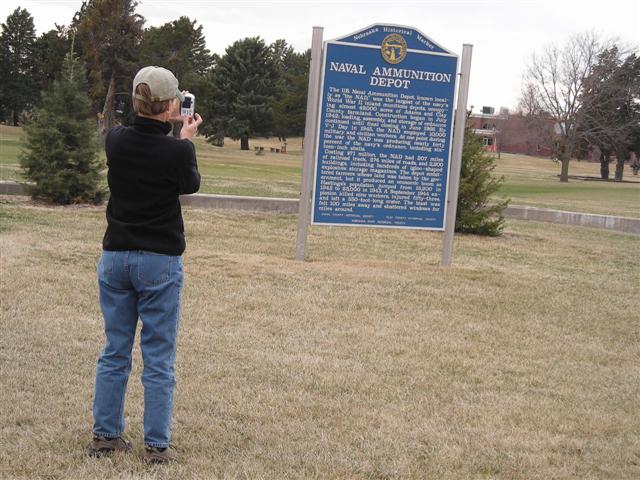 Connie at Sign