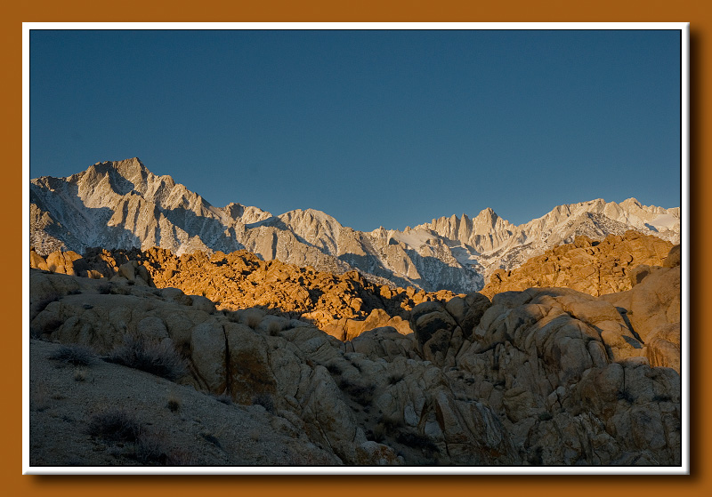 Sunrise Alabama Hills and Mount Whitney