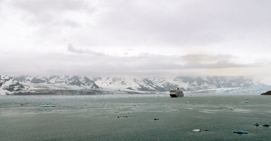 Turner (L), Haenke and Hubbard Glaciers